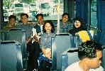 Dalam bas untuk ke Perkemahan Manikayu 2 di Kundasang